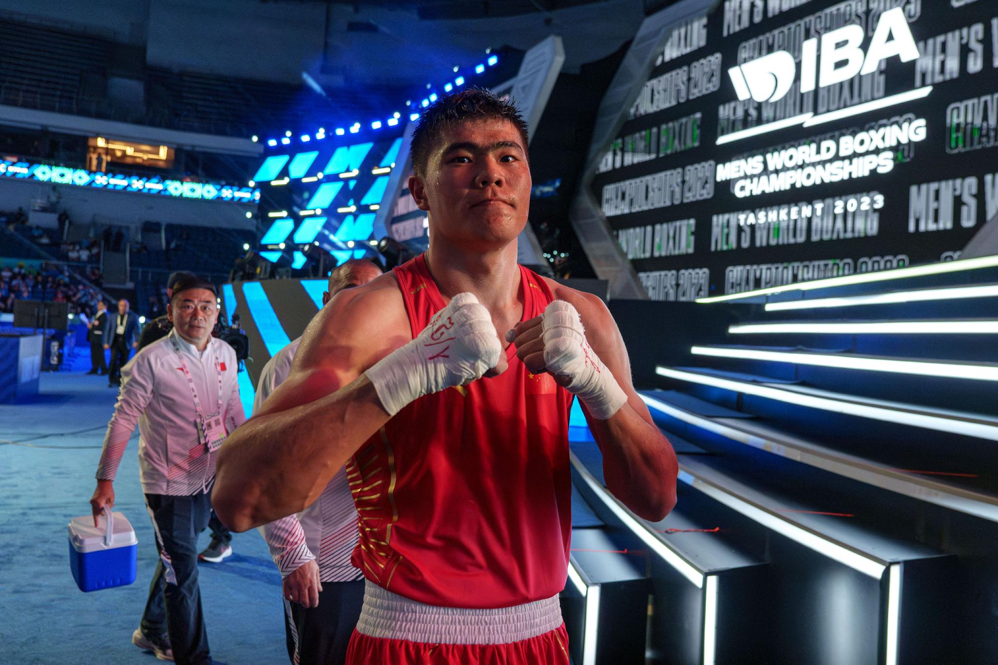 墨西哥队在拳击比赛中勇夺金牌