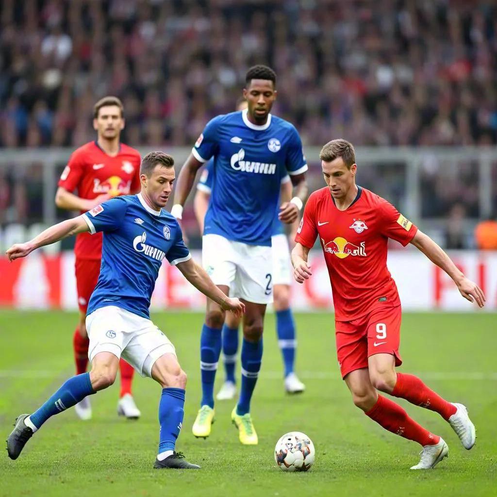 RB莱比锡轻松击败沙尔克04，德甲比赛双方悬殊实力尽显