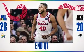 篮网击败76人，欧文砍下关键球